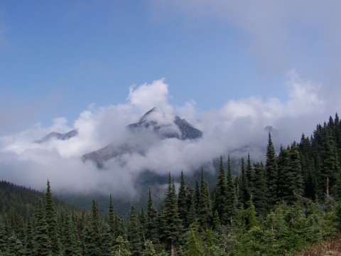 Cloud-covered Mountain